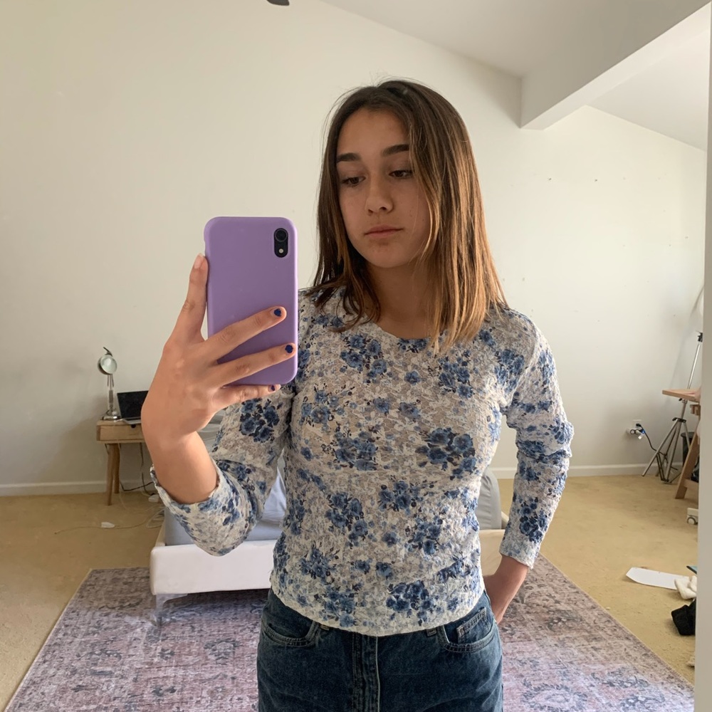 Sheer floral top
